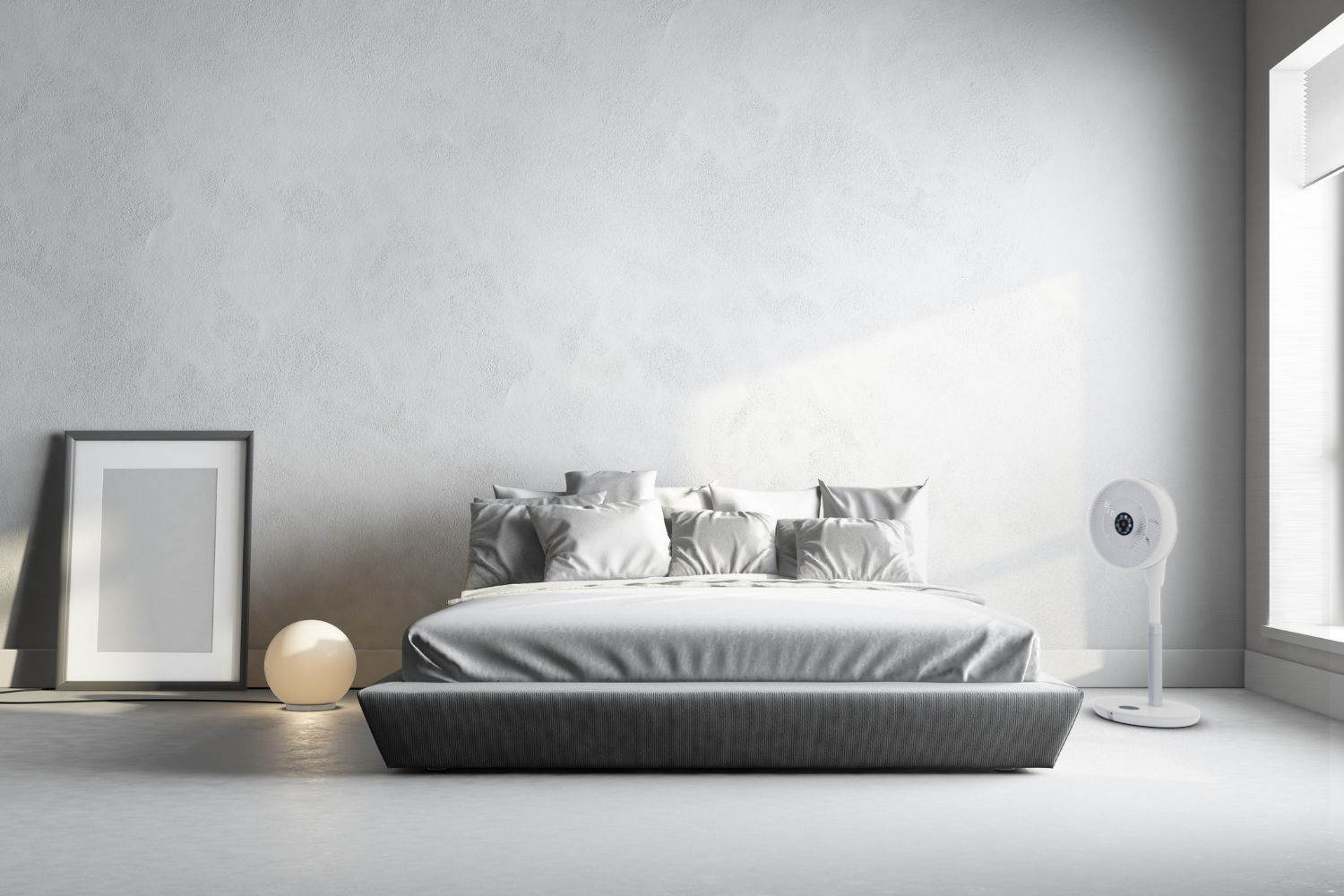 ecoQ SilentAir Uno - flüsterleiser Ventilator für das Schlafzimmer, ideal zum Schlafen